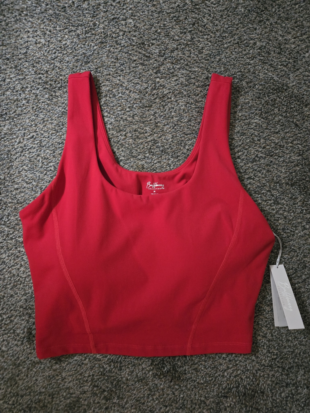 BuffBunny Crystal Crop V2 in Lipstick Red